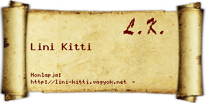 Lini Kitti névjegykártya